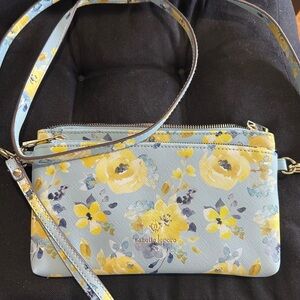 NWOT Nanette Lepore Blue and Yellow Floral Crossbody Bag